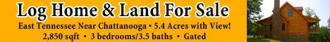 Tennessee Land and Log Home For Sale